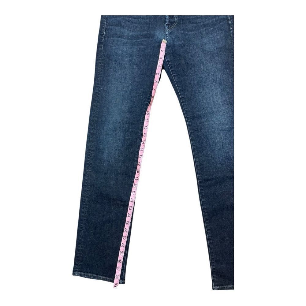 7 For All Mankind Men's Button Fly Rhigby Dark Wash Blue Jeans Size 31 - Picture 6 of 8
